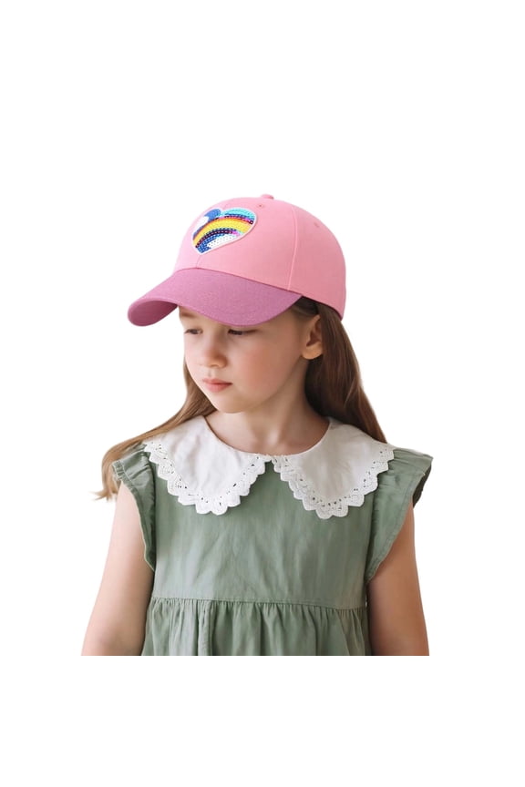 Children Baseball Cap With Cartoon Prints Sun Hat For Boys Girls Summer Outdoor Kids Baseball Hat Adjustable Pink