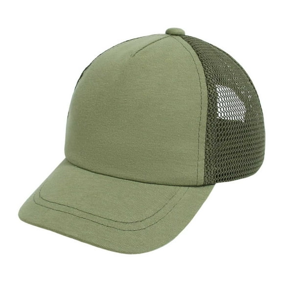 AWZXDE Children Baseball Kids Cap Breathable Mesh Adjustable Sun Protection For Outdoor Sports And Daily Wear Army Green