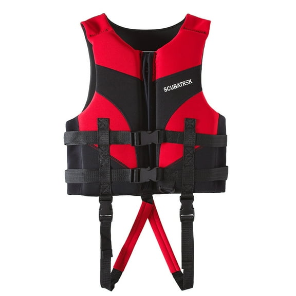 AWZXDE Children Snorkeling Life Vest Warm Buoyancy Clothing For Boys And Girls Swimming Jacket Red，4-5 Years