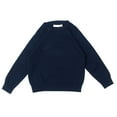 thumbnail image 1 of AWZXDE Childrens Sweater Pullover Round Neck Solid Color Casual Fashion Versatile for Autumn Winter Daily Wear Base Layer Soft Knit Navy，6-7 Years, 1 of 4