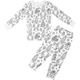thumbnail image 1 of AWZXDE Christmas Pajamas Outfits Set Boys Doodle Coloring Pajama For Kids Outfit Print Long Sleeve Two Piece Set Beige,2-3 Years, 1 of 2
