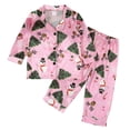 thumbnail image 1 of AWZXDE Christmas Pajamas Outfits Set Themed Boys Pajama Two Piece Cozy Loungewear For Holiday Family Matching Outfits Pink,5-6 Years, 1 of 7