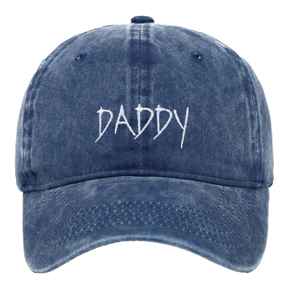 AWZXDE Classic Letter Embroidery Dad Baseball Cap Washed Breathable Adjustable Relaxed Fit Sun Hat Navy