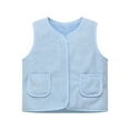 thumbnail image 1 of AWZXDE Cozy Kids Winter Sleeveless Vest with Zipper Closure and Warm Pockets for Casual Fitted Wear in Cold Weather Ideal for Outdoor Play and Comfortable Layering ,Blue,7-8 Years, 1 of 5