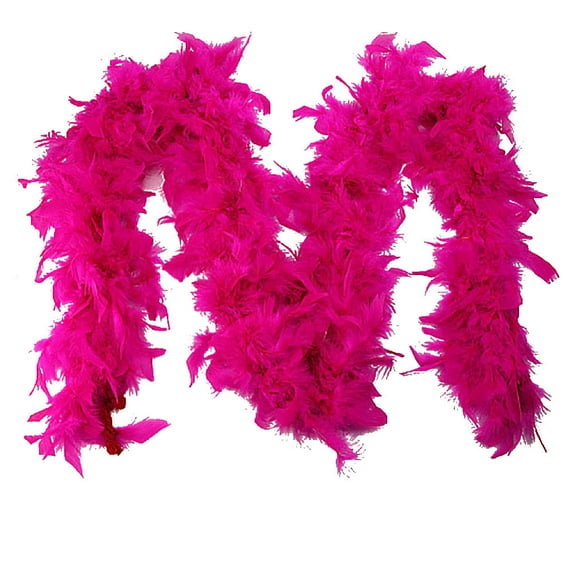 AWZXDE Dance Performance Feather Scarf with Fringe, Wedding Party Fuzzy Feather Wrap, Decorative Feather Trim Scarf for Stage Shows hot pink