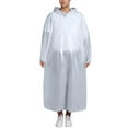 thumbnail image 1 of AWZXDE Disposable Portable Thickened Loose Rain Poncho for Men and Women, Multifunctional Casual Wear for Rainy Days White,One Size, 1 of 4