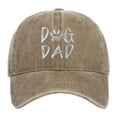 thumbnail image 1 of AWZXDE Dog Dad Embroidered Baseball Cap Adjustable Sun Hat for Outdoor Casual Wear Khaki,One Size, 1 of 4