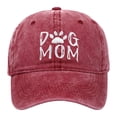 thumbnail image 1 of AWZXDE Dog Mom Embroidered Washed Adjustable Sun Hat For Women Cotton Outdoor Baseball Cap, 1 of 4