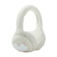 thumbnail image 1 of AWZXDE Ear Muffs Winter Women Men Cute Warm Fuzzy Heart Shape Sequins Earmuffs for Riding Windproof Cold Weather Ear Warmers Unisex White, 1 of 5