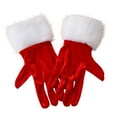 thumbnail image 1 of AWZXDE Elegant Christmas Eve Party Short Gold Velvet and White Coat Gloves for and Performances Red,One Size, 1 of 4
