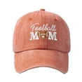thumbnail image 1 of AWZXDE Embroidered FOOTBALL MOM Washed Baseball Cap Unisex Casual Outdoor Breathable Shade Hat, 1 of 3
