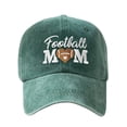 thumbnail image 1 of AWZXDE Embroidered FOOTBALL MOM Washed Baseball Cap Unisex Casual Outdoor Breathable Shade Hat, 1 of 3