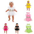 thumbnail image 1 of AWZXDE Fall Toddlers Girl Clothes Floral Embroidery Dress‑Style Bodysuit Outfit With Matching Bow Headband For Birthday Party & Themed Photoshoot White - 1-3 Months, 1 of 5