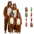 thumbnail image 1 of AWZXDE Family Matching Onesie Hooded Reindeer Zipper Jumpsuit for Family Christmas Holiday Loungewear And Photo, 1 of 9