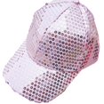 thumbnail image 1 of AWZXDE Fashion Performance Stage Hop Korean Style Sequin Square Baseball Cap Glitter Hat Pink, 1 of 2