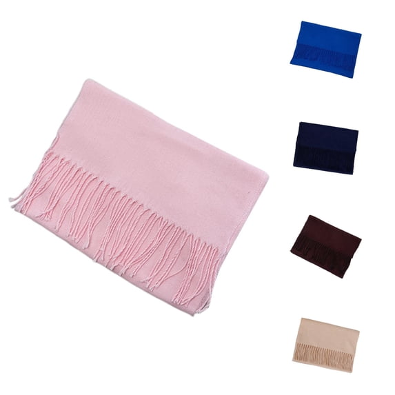 AWZXDE Fashionable Soft Texture Comfortable Universal Classic Autumn Winter Scarf For Women Men Warm Lightweight Accessory Pink