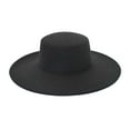 thumbnail image 1 of AWZXDE Fedora Hats For Men And Women Elegant Winter Wool Bucket Hat 1920s Style Bowler Wide Brim Travel Dress Hat Black, 1 of 3