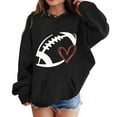 thumbnail image 1 of AWZXDE Girls Graphic Hooded Sweatshirt Long Sleeve Soft Pullover Top Cute Casual Wear Black，8-9 Years, 1 of 4