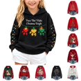 thumbnail image 1 of AWZXDE Girls Hooded Sweatshirt Cute Christmas Puppy Graphic Long Sleeve Hooded Top For Holiday Family Party And Christmas Photo, 1 of 6