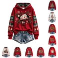 thumbnail image 1 of AWZXDE Girls Hooded Sweatshirt Cute Schnauzer Puppy Christmas Graphic Long Sleeve Hooded Top For Family Christmas Party And Holiday Photo Session, 1 of 6