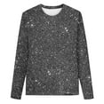 thumbnail image 1 of AWZXDE Girls'Long Sleeve Blouse with Sparkling Star Embellishments,Cute Celestial Design Top for Kids Dark Gray,5-6 Years, 1 of 4