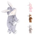 thumbnail image 1 of AWZXDE Girls Long Sleeve Rompers Lined Bunny Hood Romper Little Girls Clothes Zip Up Ribbed Casual Bodysuit Light blue - 9-12 Month, 1 of 9
