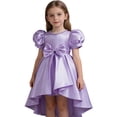 thumbnail image 1 of AWZXDE Girls Satin Backless Pageant Gown For Stage Performance Flower Girl Formal Evening Dress 3-12 Years Purple, 1 of 5