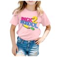 thumbnail image 1 of AWZXDE Girls Short Sleeve Graphic Tee with Pencil & Letter Print Casual Crewneck Tops for Toddler Kids Comfortable Everyday Shirt Light Pink,3-4 Years, 1 of 7
