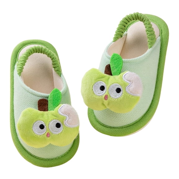 AWZXDE Girls Slippers Soft Indoor With Adjustable Back Strap Lightweight Shoes For Children Comfortable Home Floor Slippers