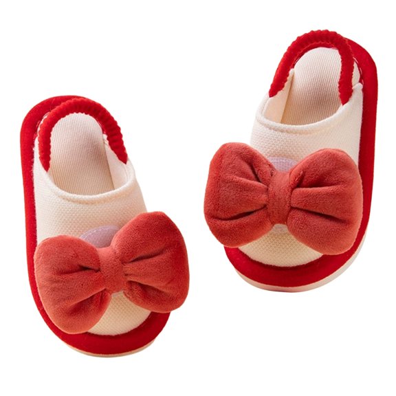 AWZXDE Girls Slippers Soft Indoor With Adjustable Back Strap Lightweight Shoes For Children Comfortable Home Floor Slippers
