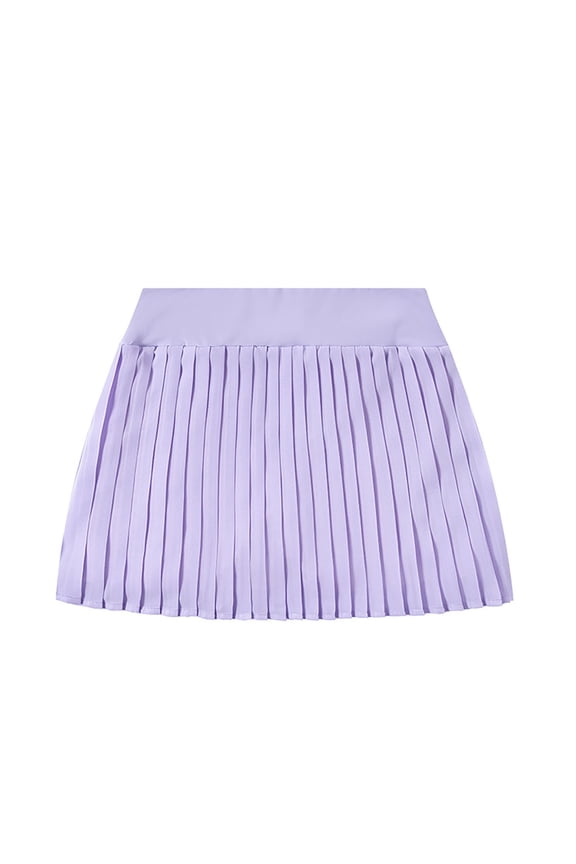 Girls Solid Color Athletic Summer Skirt Fast Drying Tennis Pleated Skirt Pants Casual Versatile For Ages 5 14 Purple