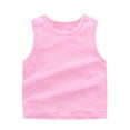 thumbnail image 1 of AWZXDE Girls Solid Color Sleeveless Athletic Tank Top - Comfy & Breathable Active Wear for Sports,Summer Pink,6-7 Years, 1 of 2