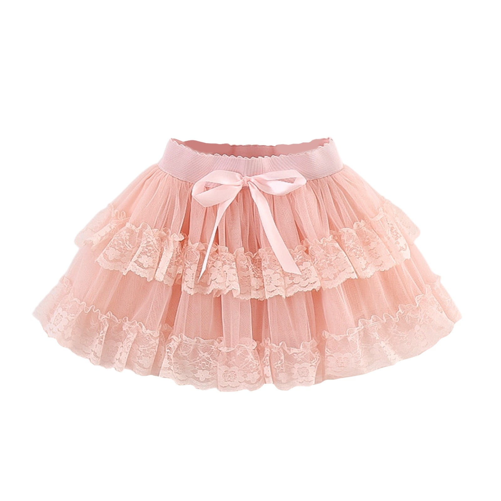 AWZXDE Girls Tutu Skirt Layered Mesh Satin Waistband Girls Party Dress ...