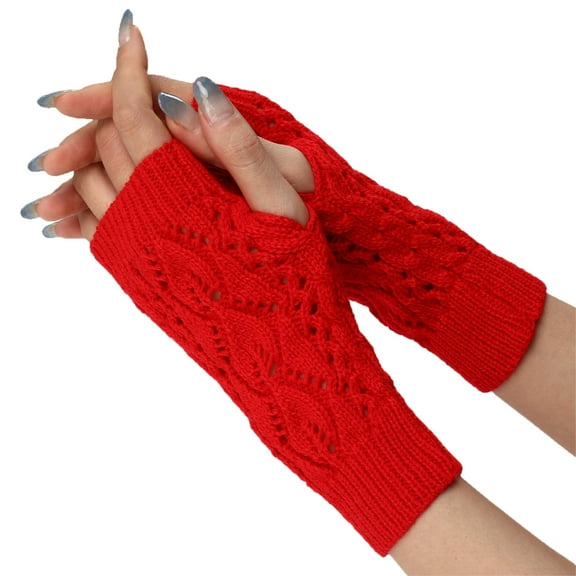 AWZXDE Gloves Mittens Winter for Women Durable Windproof Texting Warm Lined Glamour Winter Gloves Pro Leather Feel Red