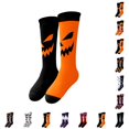 thumbnail image 1 of AWZXDE Halloween Crew Socks Cartoon Pumpkin Face Print Mid Calf Socks for Adults Great for Fall Holiday Party and Season Daily Wear, 1 of 4