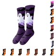 thumbnail image 1 of AWZXDE Halloween Crew Socks Cartoon Bat Print Mid Calf Socks for Adults Great for Fall Holiday Party and Season Daily Wear, 1 of 4