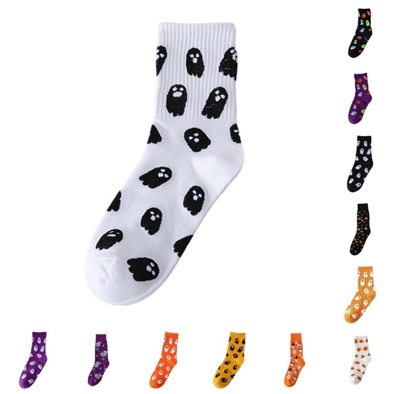 AWZXDE Halloween Crew Socks Cute Novelty Socks for Adults for halloween Party Trick Or and Casual Daily Lounging Wear