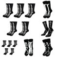thumbnail image 1 of AWZXDE Halloween Crew Socks Skeleton Novelty Printed Socks for Adults for Halloween Cosplay Theme Party and Casual Home Lounging Activities, 1 of 7