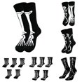 thumbnail image 1 of AWZXDE Halloween Crew Socks Skeleton Novelty Printed Socks for Adults for Halloween Cosplay Theme Party and Casual Home Lounging Activities, 1 of 4