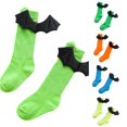 thumbnail image 1 of AWZXDE Halloween Knee High Socks for Kids Cute 3D Bat Wing Ribbed Knit Socks Soft Stretchy Novelty Party Socks for Cosplay Dress‑up Holiday Themed Party Daily Wear Mint Green - One Size, 1 of 4