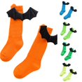 thumbnail image 1 of AWZXDE Halloween Knee High Socks for Kids Cute 3D Bat Wing Ribbed Knit Socks Soft Stretchy Novelty Party Socks for Cosplay Dress‑up Holiday Themed Party Daily Wear Orange - One Size, 1 of 4