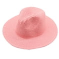 thumbnail image 1 of AWZXDE In Wide Brim Hats For Summer Beach Trip Ivory And Brown Sun Hat Foldable For Men And Women Pink, 1 of 3