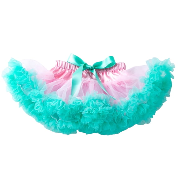 AWZXDE Girls Rainbow Tutu Skirt For Girls Birthday Party Performance A Line Skirt With Bowknot Cute Printing Mint Green