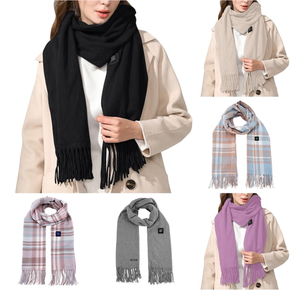 AWZXDE Intelligent Heating Scarf USB Warm Neck Wrap Winter Cold Weather Thermal Accessory Black