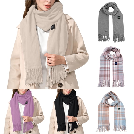 AWZXDE Intelligent Heating Scarf USB Warm Neck Wrap Winter Cold Weather Thermal Accessory Khaki