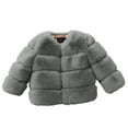 thumbnail image 1 of AWZXDE Kids Girls Coat Winter Windproof Thicken Coat Jacket Toddler Warm Comfortable Outerwear&nbsp;kids winter coat Grey，12-18 Months, 1 of 3