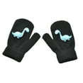 thumbnail image 1 of AWZXDE Kids Gloves Winter For Toddlers Warm Thermal Lined Knitted Mittens With Adorable Dinosaur Design Soft Comfortable Grip For Boys Girls Outdoor Play Cold Weather BK6,1-3 Years, 1 of 2