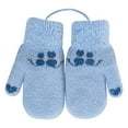 thumbnail image 1 of AWZXDE Kids Gloves Winter With Adorable Cat Design And Detachable Lanyard Soft Knitted Mittens For Boys Girls Outdoor Play 4-7 Years Blue,4-7 Years, 1 of 3
