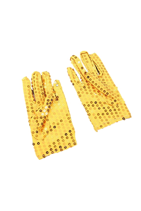 Kids Gloves Party Long Gloves Halloween Theme Accessories For Party Performance Dance Glitter Stage For Toddler Children Gold,One Size