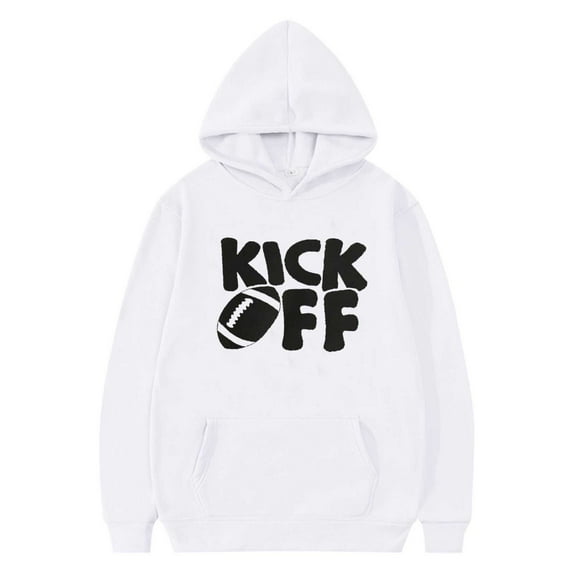 AWZXDE Kids Hoodie Long Sleeve Football Print Hooded Pullover Sweatshirt for Boys Sports and Casual Daily Wear WH1,1-2 Years